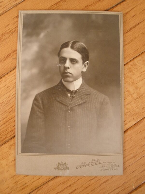 Male Teenager in a Suit, Albert Vetter Photographer,  301 First St, Hoboken, NJ