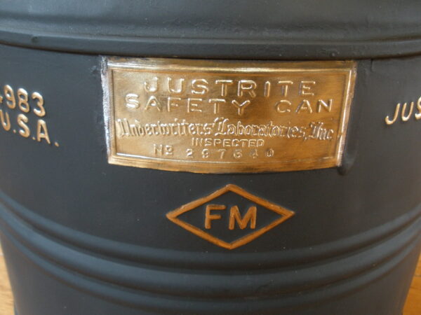 1930s JUSTRITE SAFETY CAN - Justrite Manufacturing Company, Chicago - Image 14