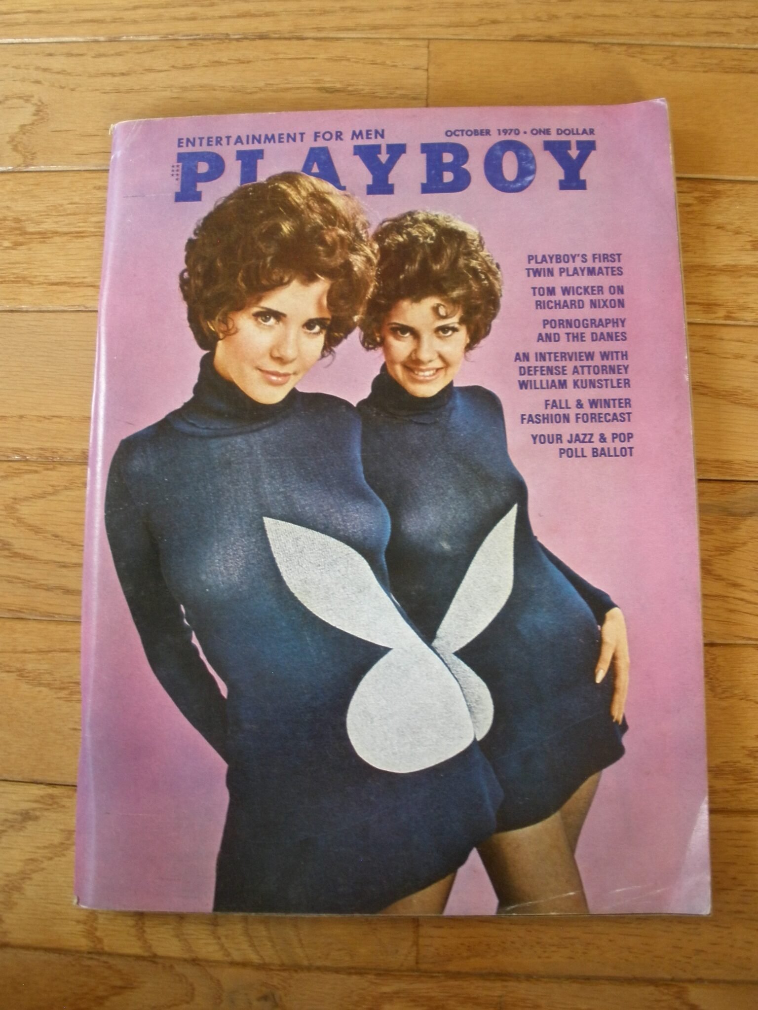 PLAYBOY MAGAZINE October 1970 – First Centerfold Twins – SUPERNOVA ANTIQUES