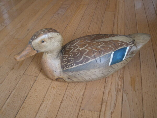 HANDMADE WOOD MALLARD HEN DUCK DECOY