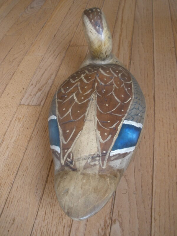 HANDMADE WOOD MALLARD HEN DUCK DECOY - Image 3