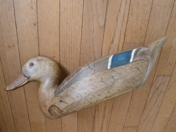 HANDMADE WOOD MALLARD HEN DUCK DECOY - Image 4