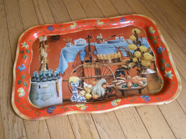 1960s COCA-COLA STILL LIFE HARVEST SERVING TRAY