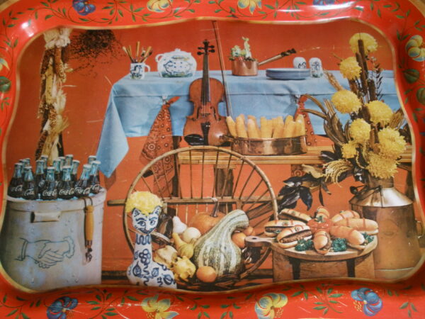 1960s COCA-COLA STILL LIFE HARVEST SERVING TRAY - Image 2