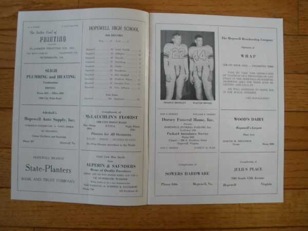 1949 HOPEWELL HIGH SCHOOL - BENEDICTINE HS FOOTBALL PROGRAM - Image 3