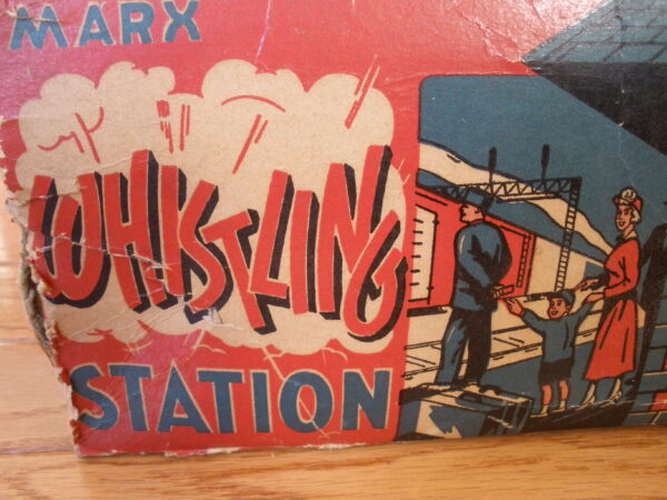 1950s MARX WHISTLING GIRARD TRAIN STATION No. 2960 & ORGINAL BOX - Image 14