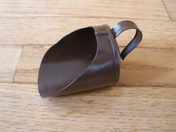 Mid-Century Tin SCOOP - Vintage Kitchen Tool - Brown Satin - Image 3