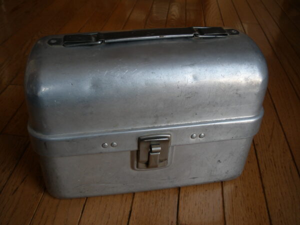 Mid-Century ALUMINUM DOMED TOP MINER'S LUNCHBOX - Leyse Aluminum Co, Kewaunee, Wisconsin