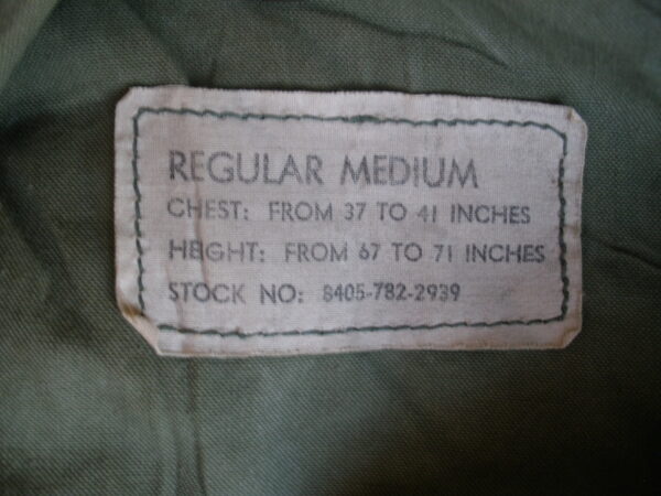 Original VIETNAM ERA US ARMY M65 FIELD COAT OG-107 - Image 5