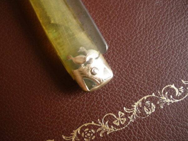 Vintage DUBL DUCK SATINEDGE STRAIGHT RAZOR HANDLE - Image 3