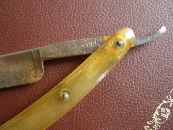 Vintage DUBL DUCK SATINEDGE STRAIGHT RAZOR HANDLE - Image 6