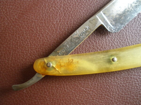 Vintage DUBL DUCK SATINEDGE STRAIGHT RAZOR HANDLE - Image 7