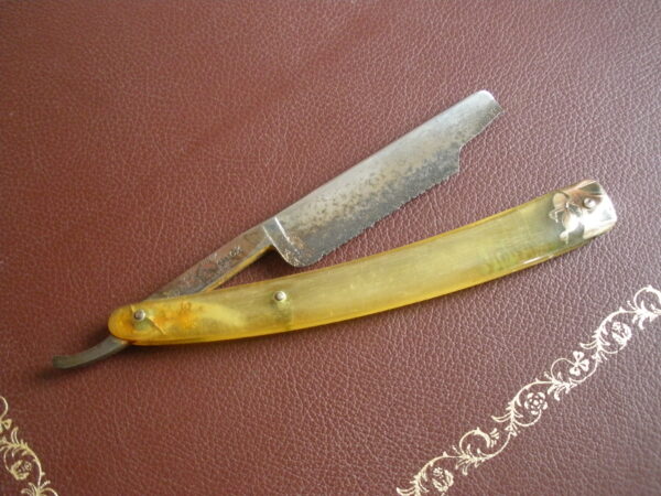 Vintage DUBL DUCK SATINEDGE STRAIGHT RAZOR HANDLE - Image 8
