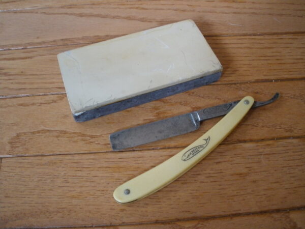Vintage LARGE DOUBLE-SIDED GRAY & WHITE RAZOR HONE