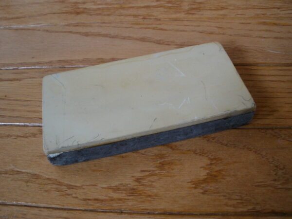 Vintage LARGE DOUBLE-SIDED GRAY & WHITE RAZOR HONE - Image 2