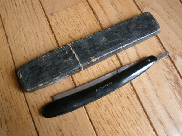 Early 1900s H. BOKER & COMPANY STRAIGHT EDGE RAZOR & Case - Germany - Image 11