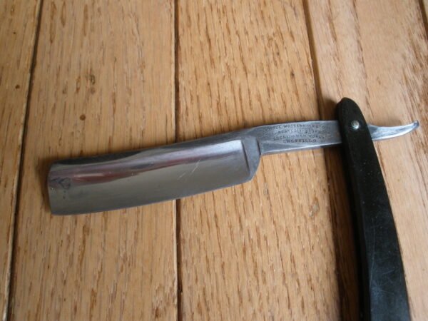 Antique 1800s GEORGE WOSTENHOLM & SONS CELEBRATED STRAIGHT EDGE RAZOR - Image 2