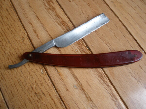 1800s GEORGE WOSTENHOLM & SON - TRUE PIPE STRAIGHT EDGE RAZOR & CASE - Image 12