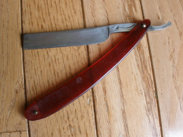 1800s GEORGE WOSTENHOLM & SON - TRUE PIPE STRAIGHT EDGE RAZOR & CASE - Image 5