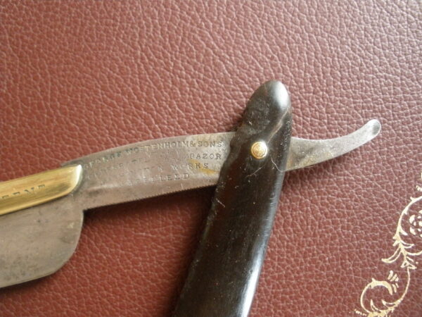 Civil War Era GEORGE WOSTENHOLM & SONS CELEBRATED STRAIGHT EDGE RAZOR - Image 2