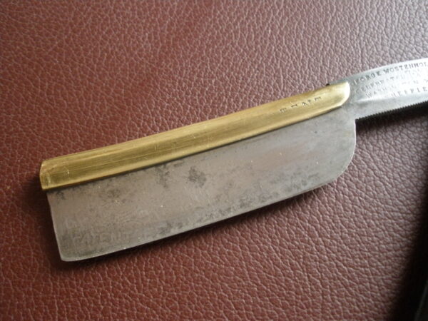 Civil War Era GEORGE WOSTENHOLM & SONS CELEBRATED STRAIGHT EDGE RAZOR - Image 3