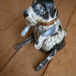 1940s FLIPO Mechanical JUMPING DOG - Marx Tin Toy - Wind Up
