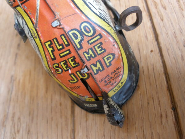 1940s FLIPO Mechanical JUMPING DOG - Marx Tin Toy - Wind Up - Image 3