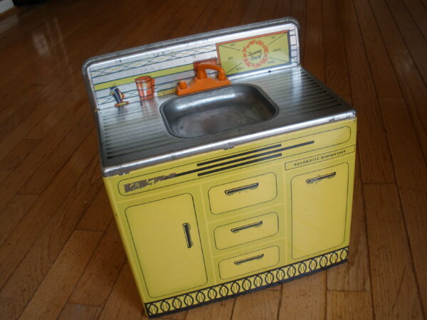 Vintage TIN TOY KITCHEN SINK - Wolverine Toy Company