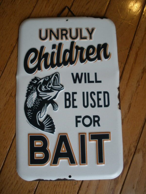 NOVELTY TIN FISHING SIGN