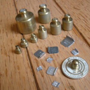 Complete Set - OHAUS CALIBRAITION BRASS FRACTIONAL WEIGHT SCALE - 17 Pieces