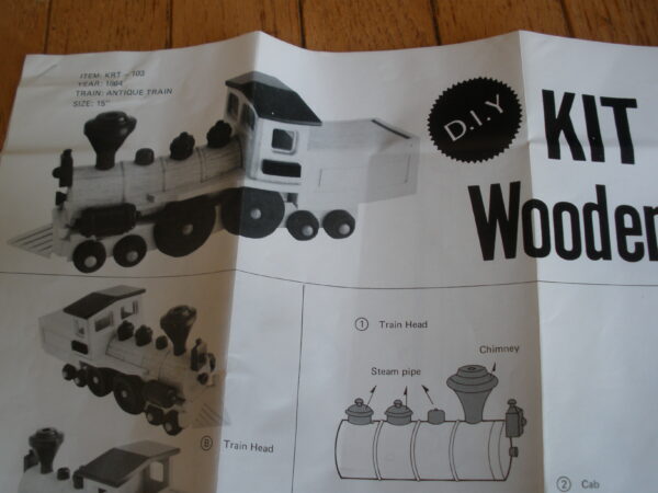 New Old Stock WOOD TRAIN ASSEMBLY HOBBY KIT