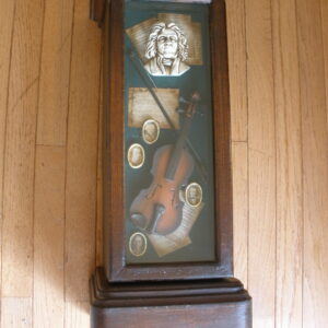 Mid-Century BEETHOVEN THEMED WOODEN STORAGE CABINET & Shadow Box