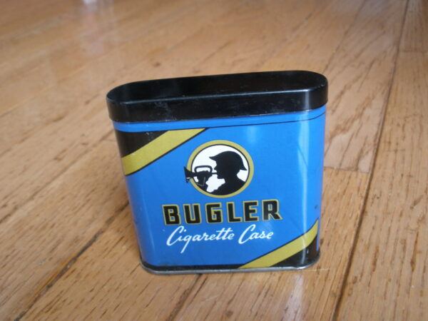 1940s BUGLER TOBACCO TIN CIGARETTE CASE