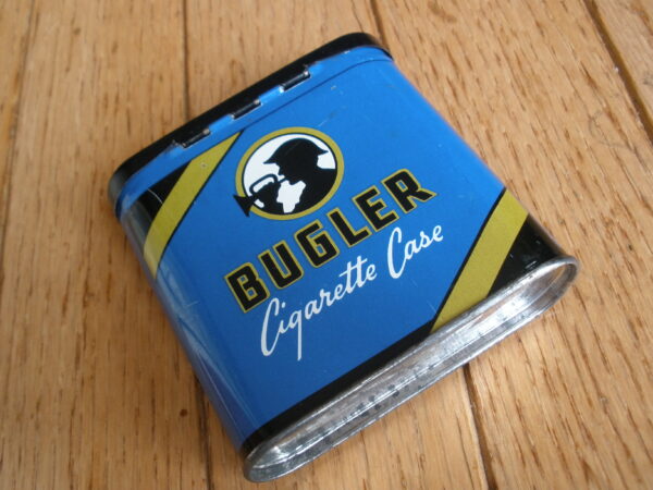 1940s BUGLER TOBACCO TIN CIGARETTE CASE - Image 2