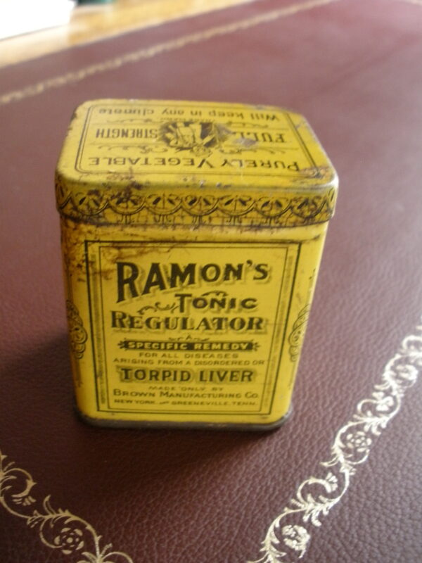 Early 1900s RAMON'S TONIC REGULATOR APOTHECARY TIN