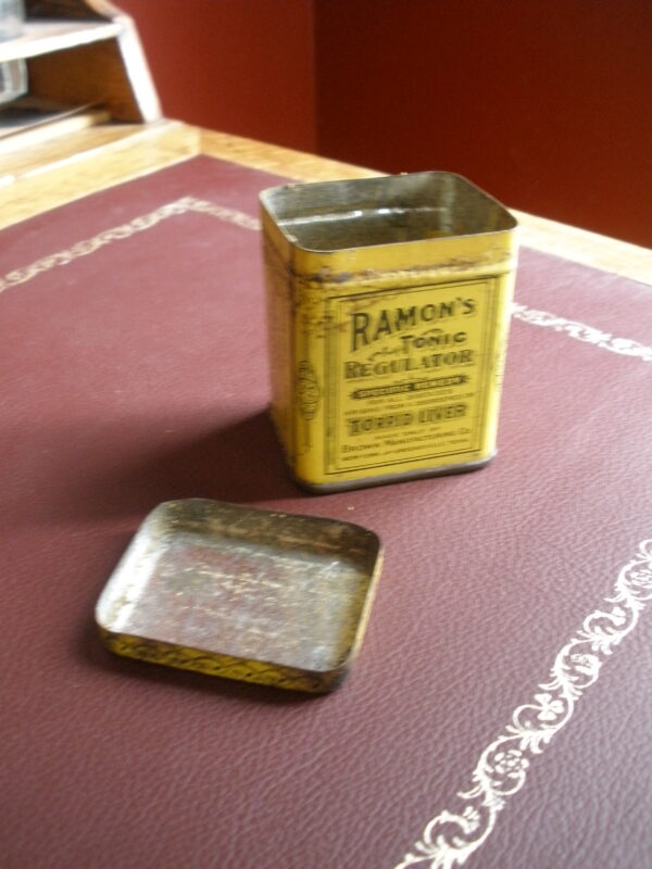 Early 1900s RAMON'S TONIC REGULATOR APOTHECARY TIN - Image 4
