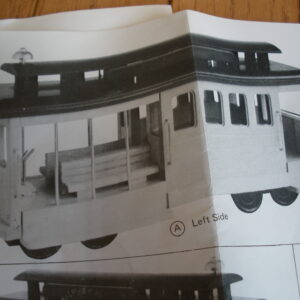 New Old Stock WOOD CABLE CAR ASSEMBLY HOBBY KIT