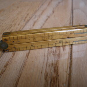 1930s STANLEY No. 69 BOXWOOD & BRASS FOLDING RULER