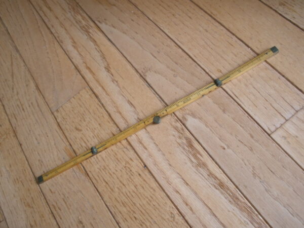 1930s STANLEY No. 69 BOXWOOD & BRASS FOLDING RULER - Image 4