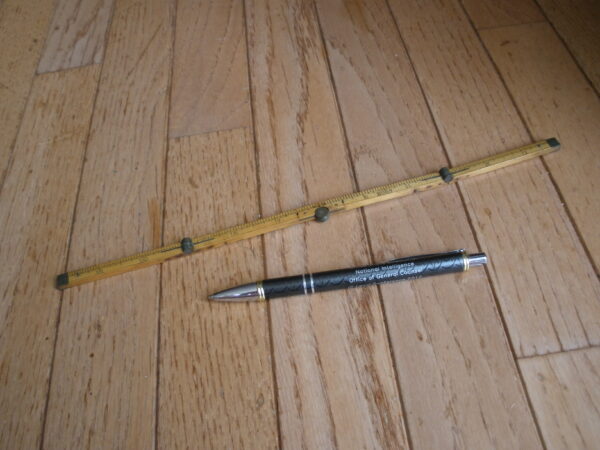 1930s STANLEY No. 69 BOXWOOD & BRASS FOLDING RULER - Image 7