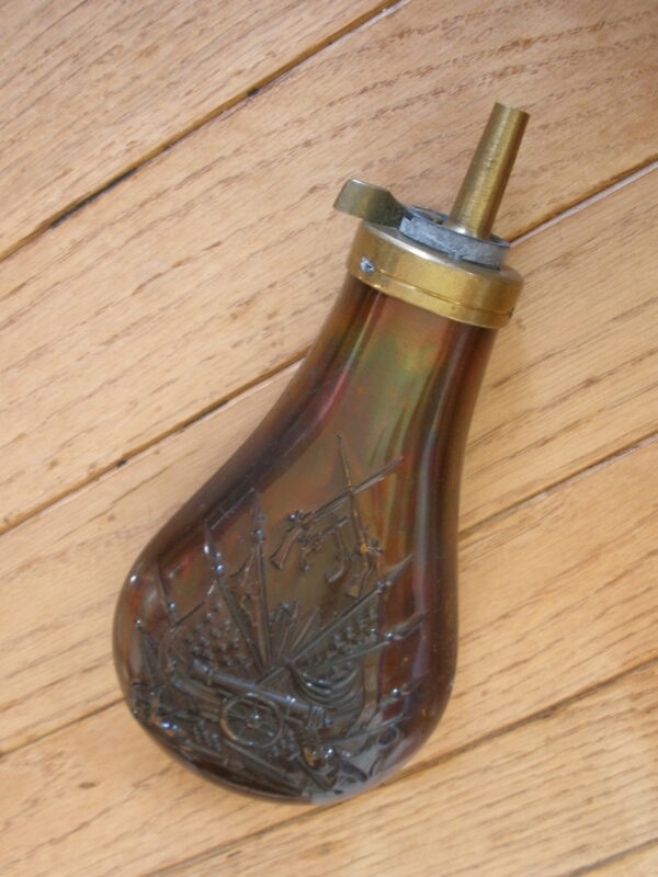 Replica CIVIL WAR BRASS & COPPER POWDER FLASK