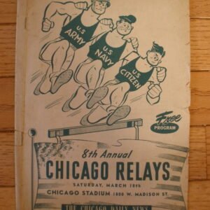 Rare 1944 ADMISSION TICKET & PROGRAM - 8TH CHICAGO RELAYS