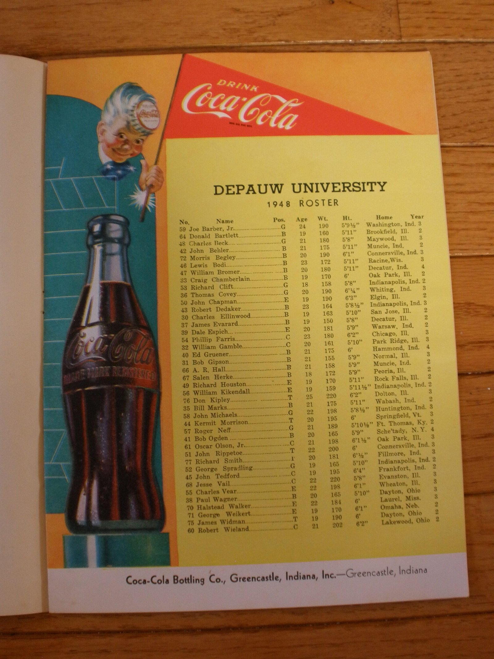 ORIGINAL DEPAUW versus GRINNELL FOOTBALL PROGRAM, Oct 16, 1948 - Image 4