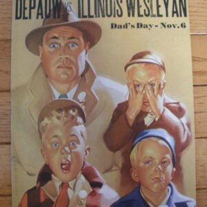 ORIGINAL DEPAUW versus ILLINOIS WESLEYAN FOOTBALL PROGRAM, Nov 6, 1948