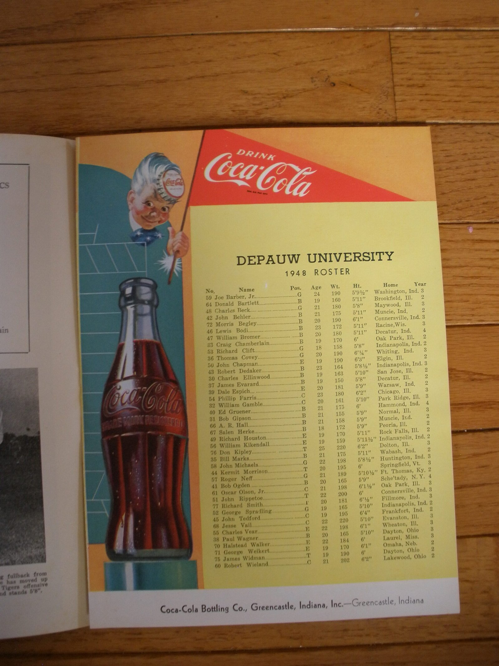 ORIGINAL DEPAUW versus ILLINOIS WESLEYAN FOOTBALL PROGRAM, Nov 6, 1948 - Image 5