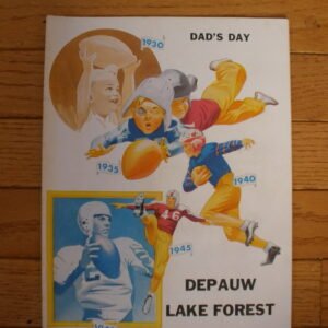 ORIGINAL 1949 LAKE FOREST - DE PAUW UNIVERSITY FOOTBALL PROGRAM - Dad's Day