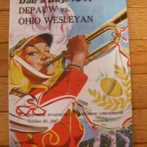 ORIGINAL DEPAUW versus OHIO WESLEYAN FOOTBALL PROGRAM, Oct 25, 1947