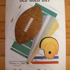 ORIGINAL DEPAUW versus ROCHESTER FOOTBALL PROGRAM, Oct 11, 1947 - Old Gold Day