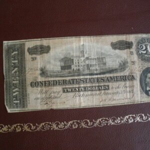 1864 CONFEDERATE STATES OF AMERICA $20 CURRENCY NOTE