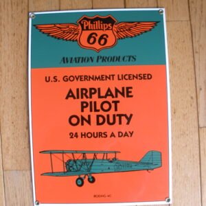 PHILLIPS 66 AVIATION PRODUCTS ENAMEL SIGN